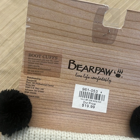 Bearpaw live life comfortably Boot Cuffs cute panda style boot cuffs design NEW - Picture 5 of 9